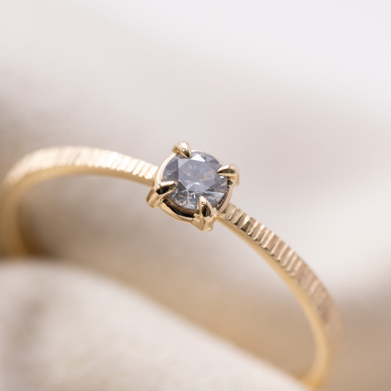 Blue grey butterfly ring