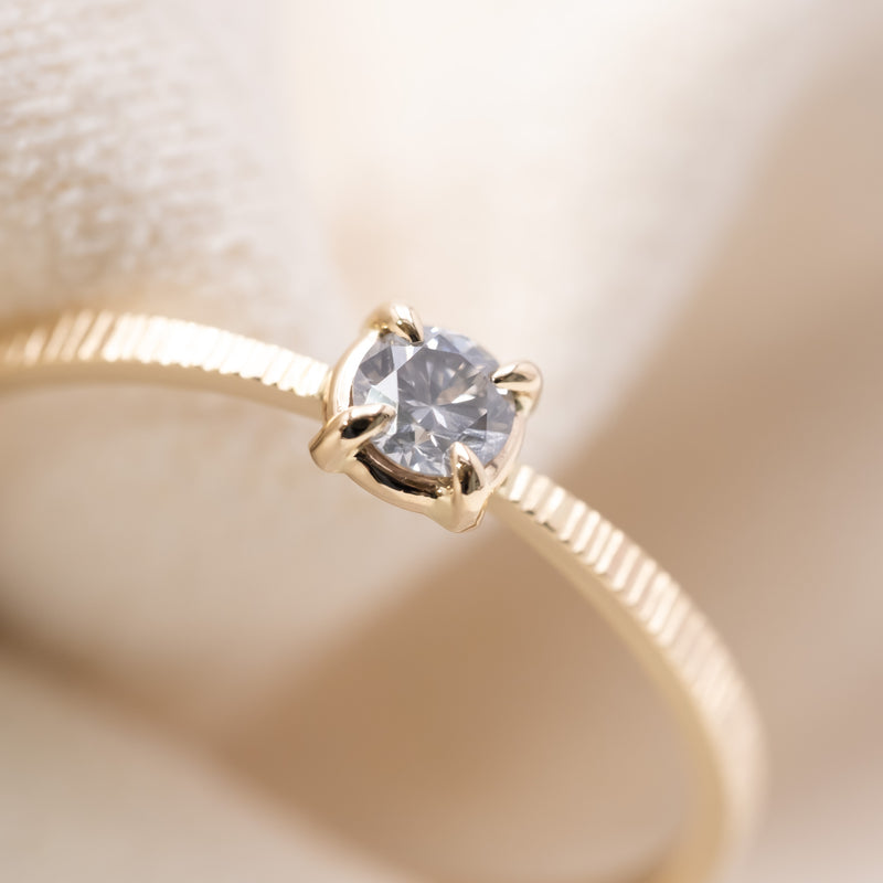 Blue grey butterfly ring