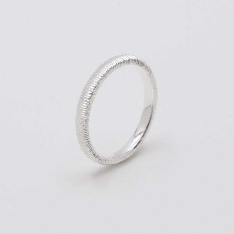 Milled Dome Ring Medium Silver