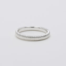 Milled Dome Ring Medium Silver