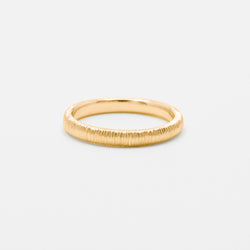 Milled Dome Ring Medium 18K