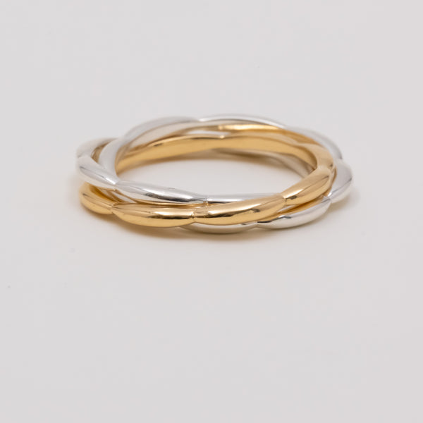 La liaison Ripple Ring Silver&Gold