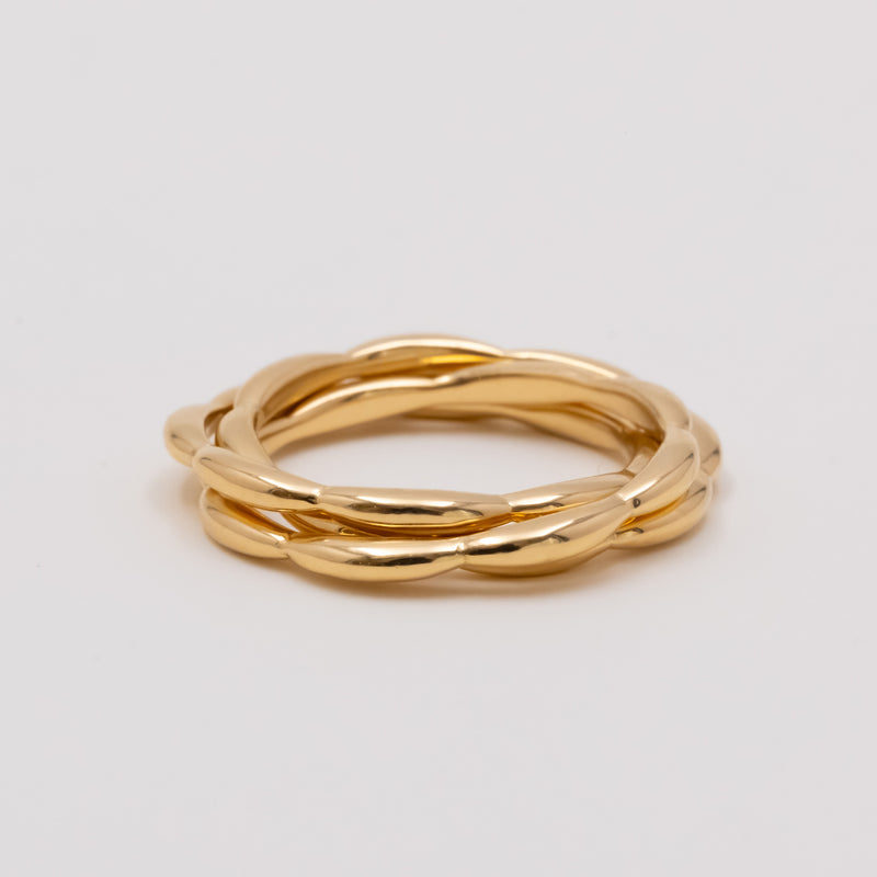 La liaison Ripple Ring Yellow Gold