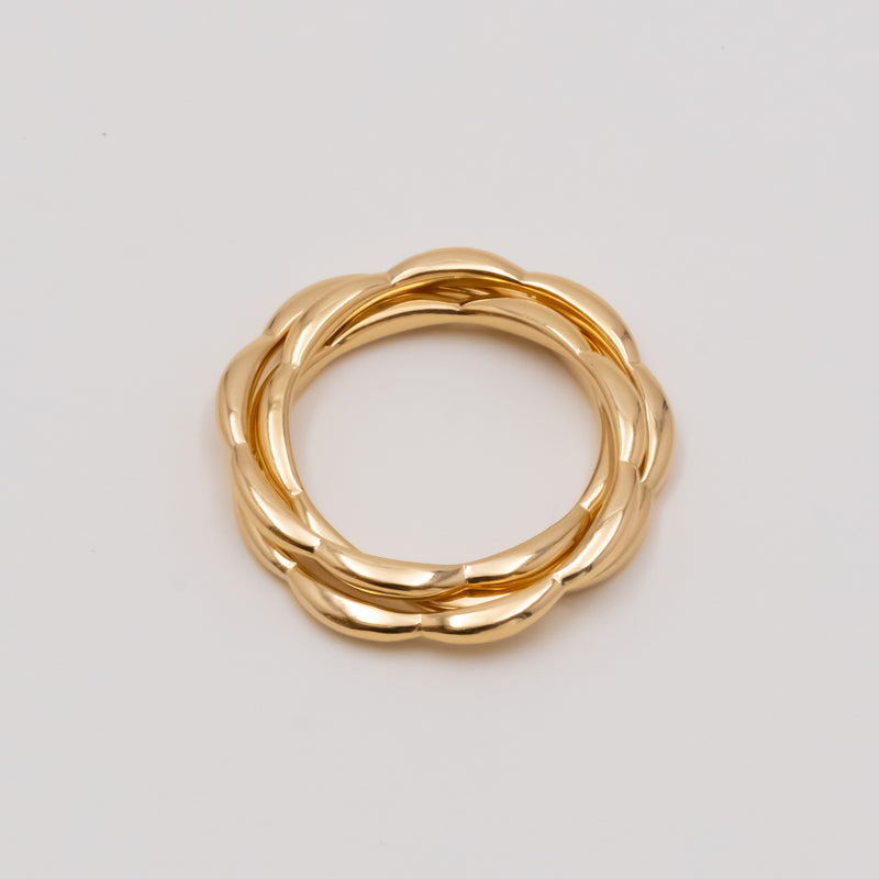 La liaison Ripple Ring Yellow Gold