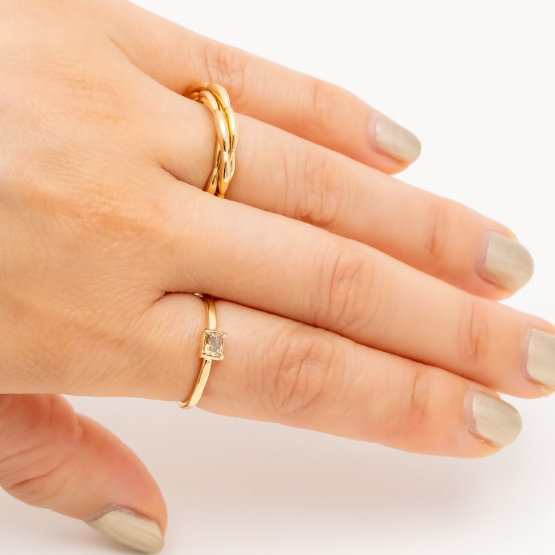 La liaison Ripple Ring Yellow Gold