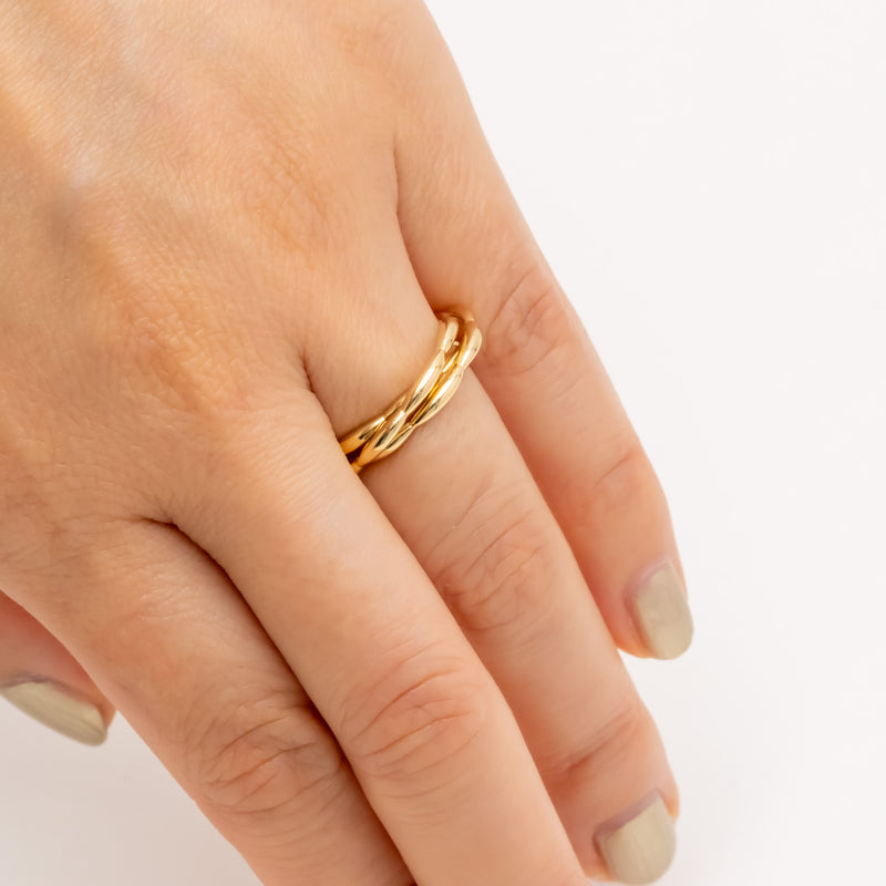 La liaison Ripple Ring Yellow Gold