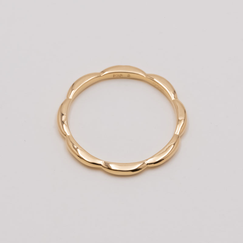 Ripple Ring with Diamond YG