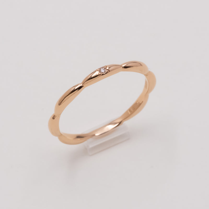 Ripple Ring with diamond RG