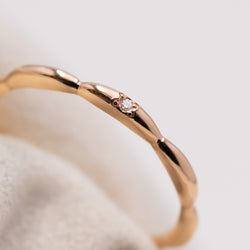 Ripple Ring with diamond RG