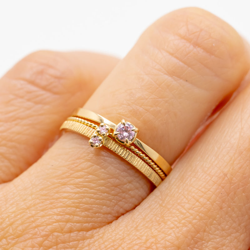 Pink Diamond Butterfly Ring