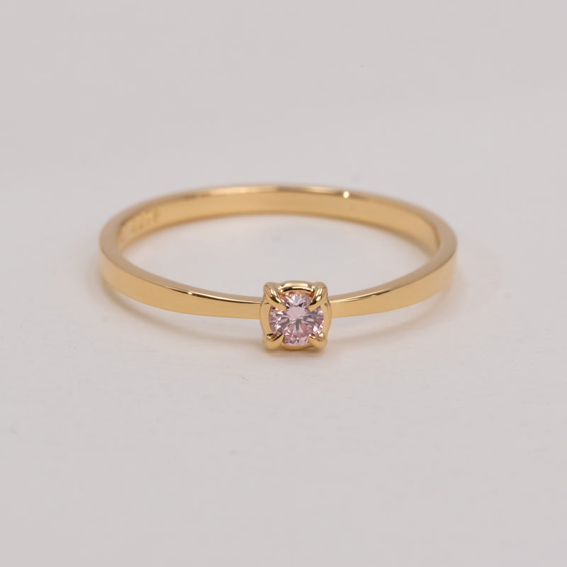 Pink Diamond Butterfly Ring