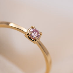 Pink Diamond Butterfly Ring