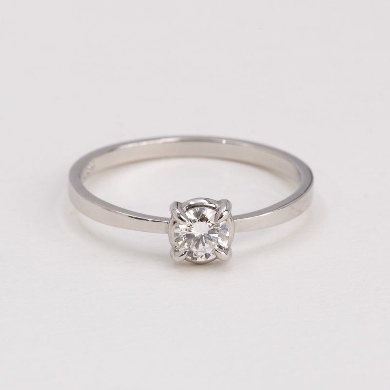 Butterfly Diamond Ring Round Brilliant Cut