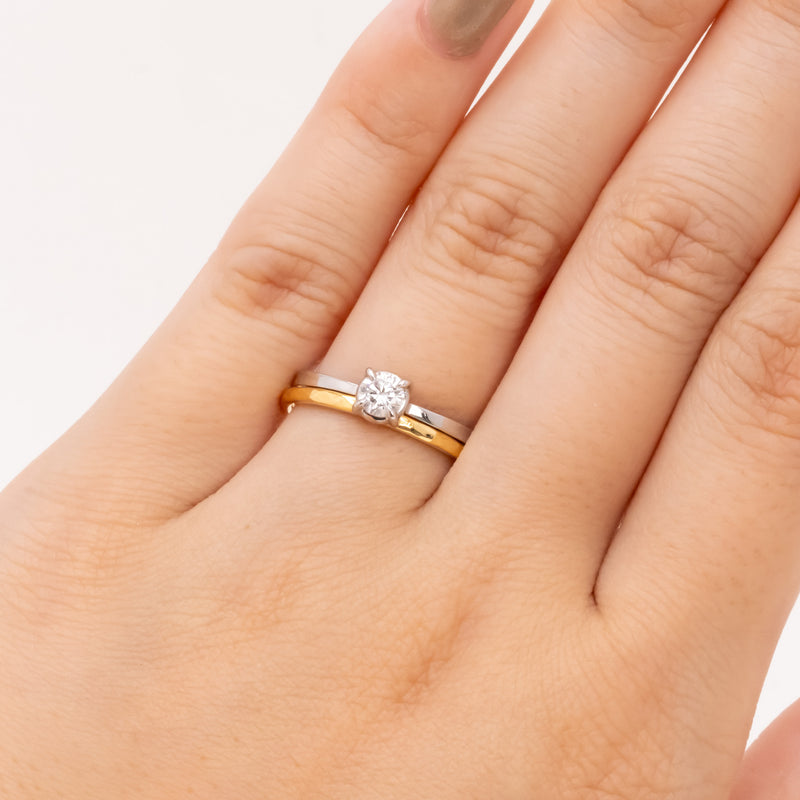 Butterfly Diamond Ring Round Brilliant Cut
