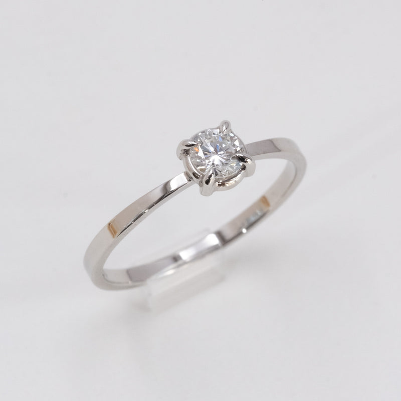 Butterfly Diamond Ring Round Brilliant Cut