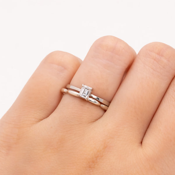Butterfly Diamond Ring Emerald Cut