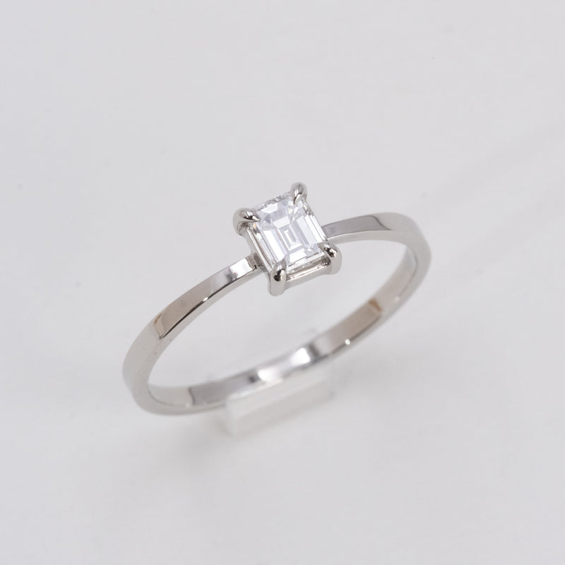 Butterfly Diamond Ring Emerald Cut
