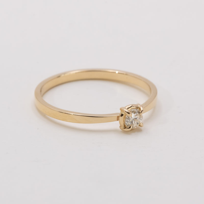 Butterfly Diamond Ring Round Brilliant Cut