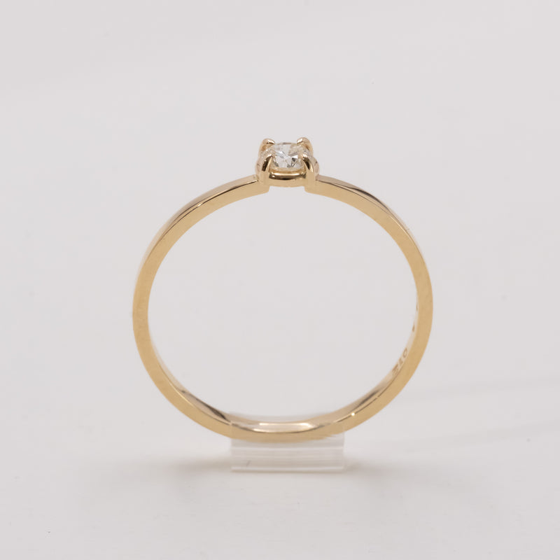 Butterfly Diamond Ring Round Brilliant Cut