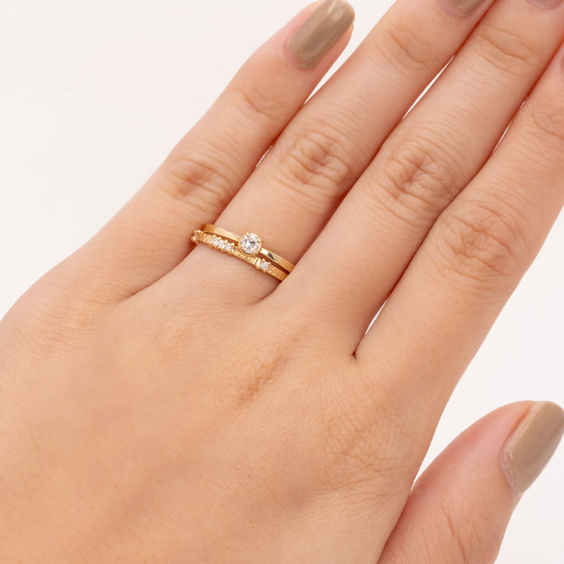 Butterfly Diamond Ring Round Brilliant Cut