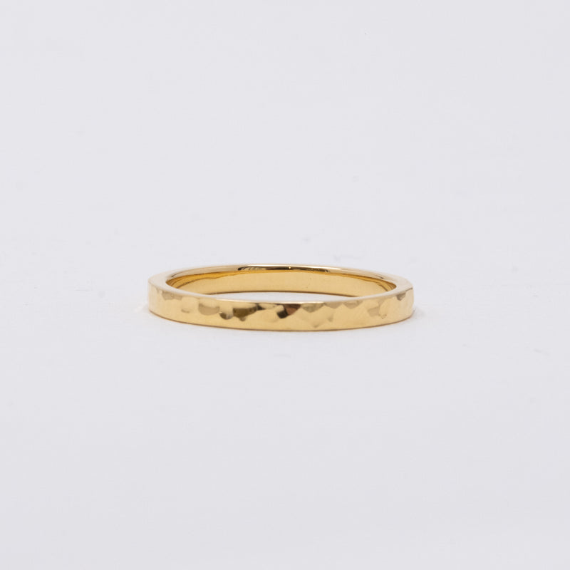 Hammered Square Ring 2mm