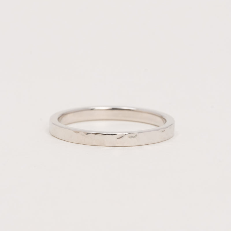 Hammered Square Ring 2mm