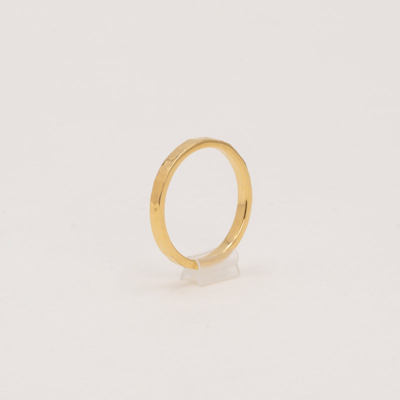 Hammered Square Ring 2mm