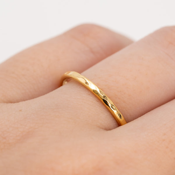 Hammered Stacking Ring 1.5mm