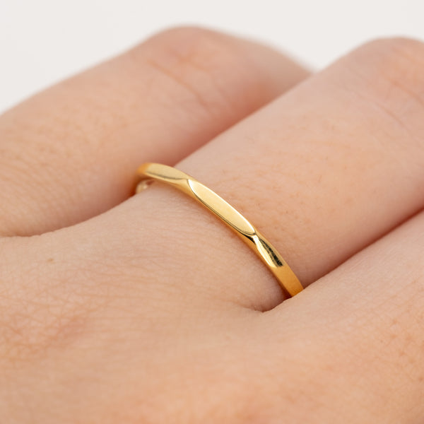 Faceted Stacking Ring 1.5mm