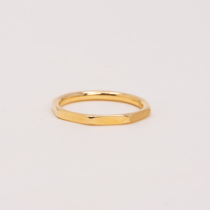 Faceted Stacking Ring 2mm