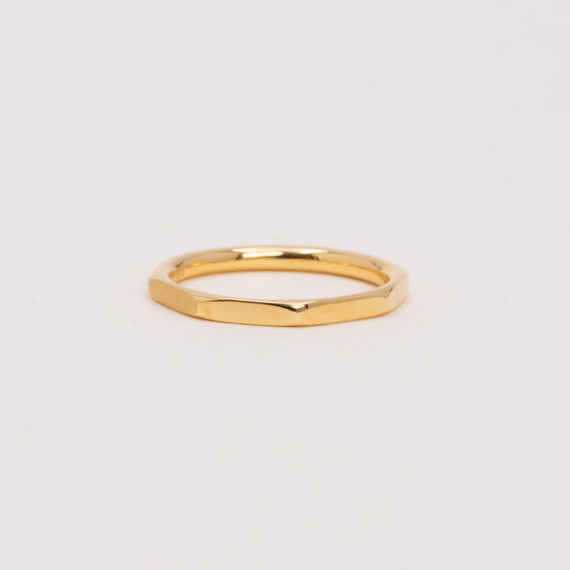 Faceted Stacking Ring 2mm