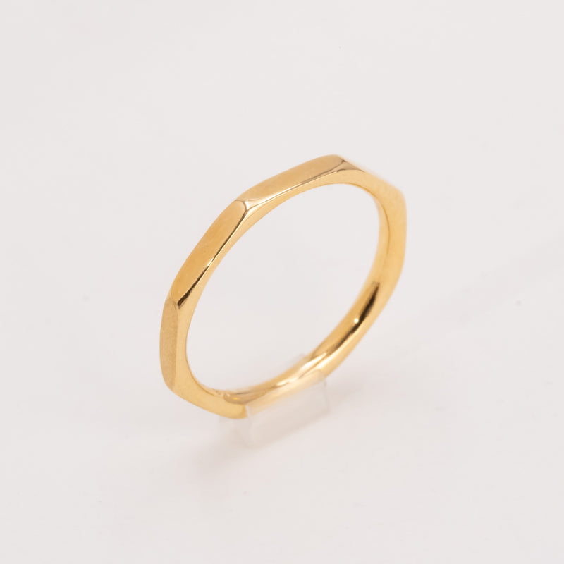 Faceted Stacking Ring 2mm