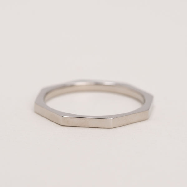 Faceted Stacking Ring 2mm