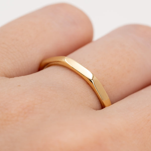 Faceted Stacking Ring 2mm