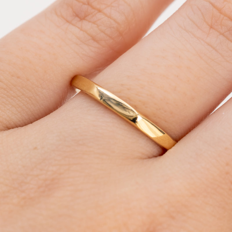 Faceted Stacking Ring 2mm