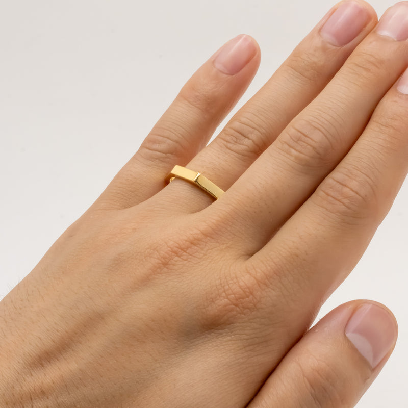 Faceted Stacking Ring 3mm