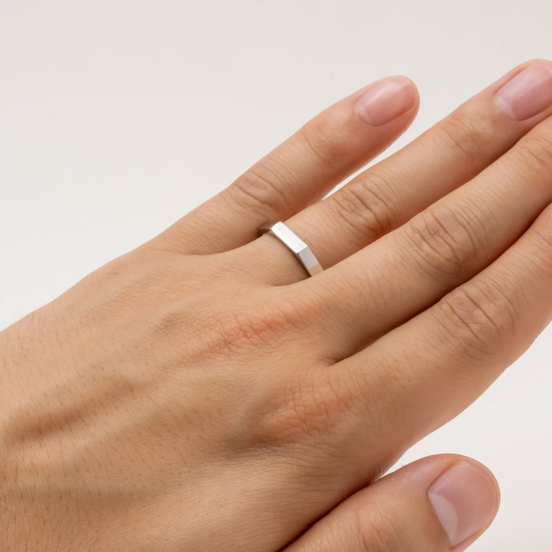 Faceted Stacking Ring 3mm