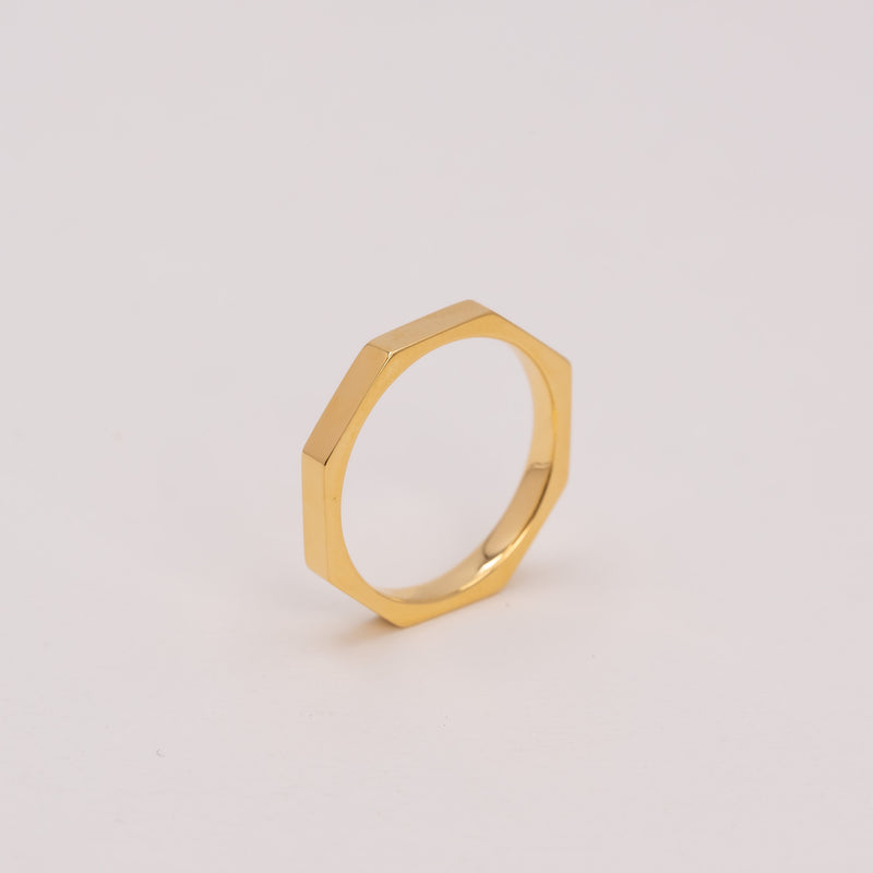 Faceted Stacking Ring 3mm
