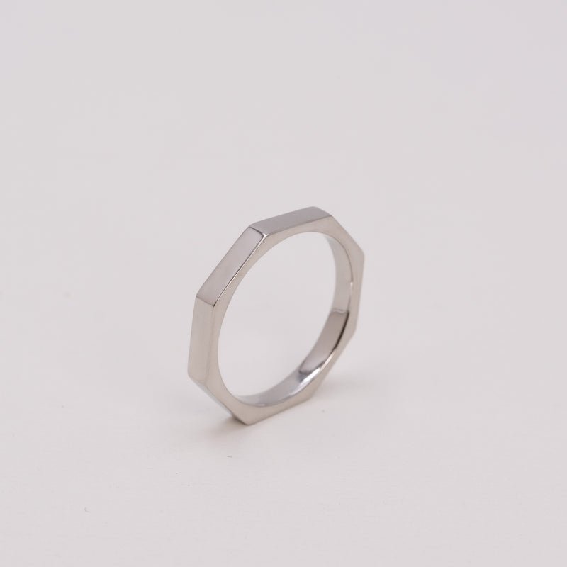 Faceted Stacking Ring 3mm