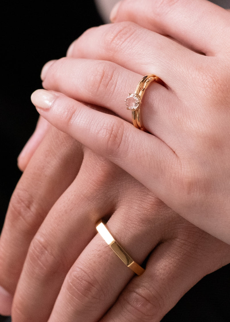 Faceted Stacking Ring 3mm