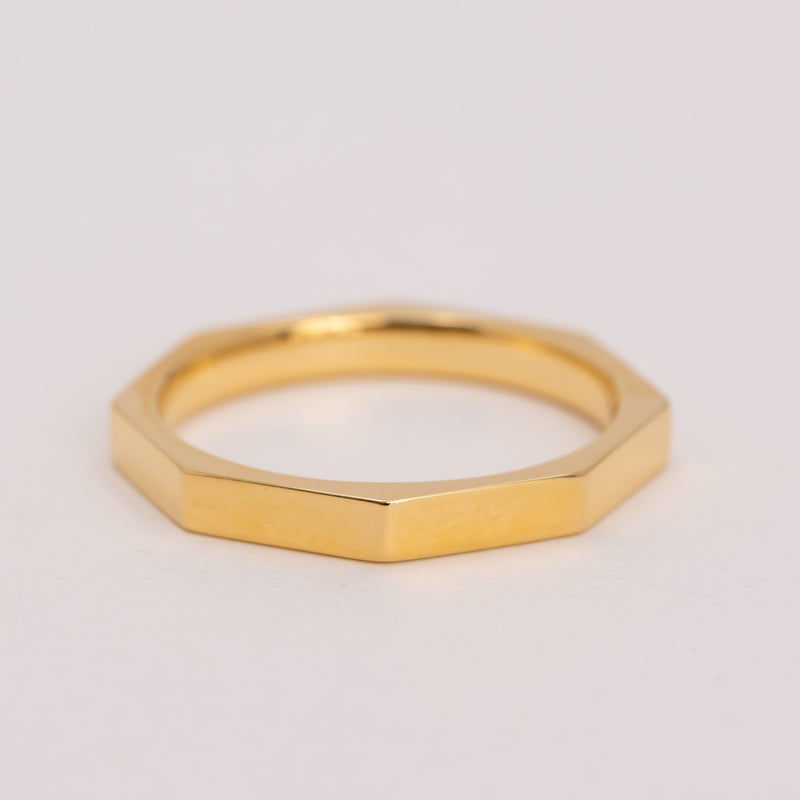 Faceted Stacking Ring 3mm