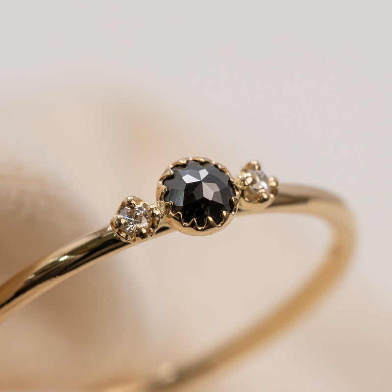 Littlest Bouquet Black Diamond Ring