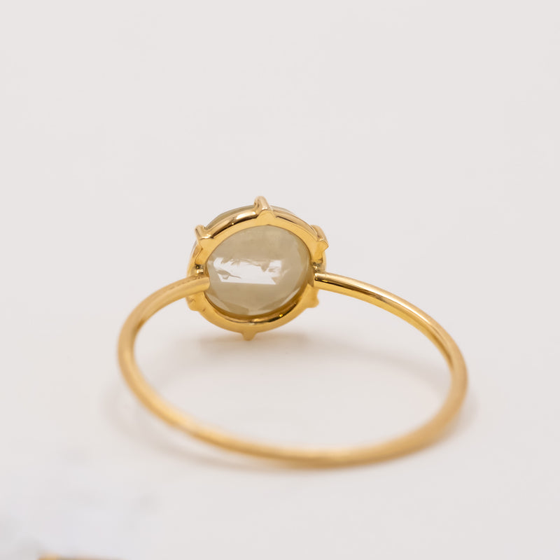 Hexagon Beige Diamond ring