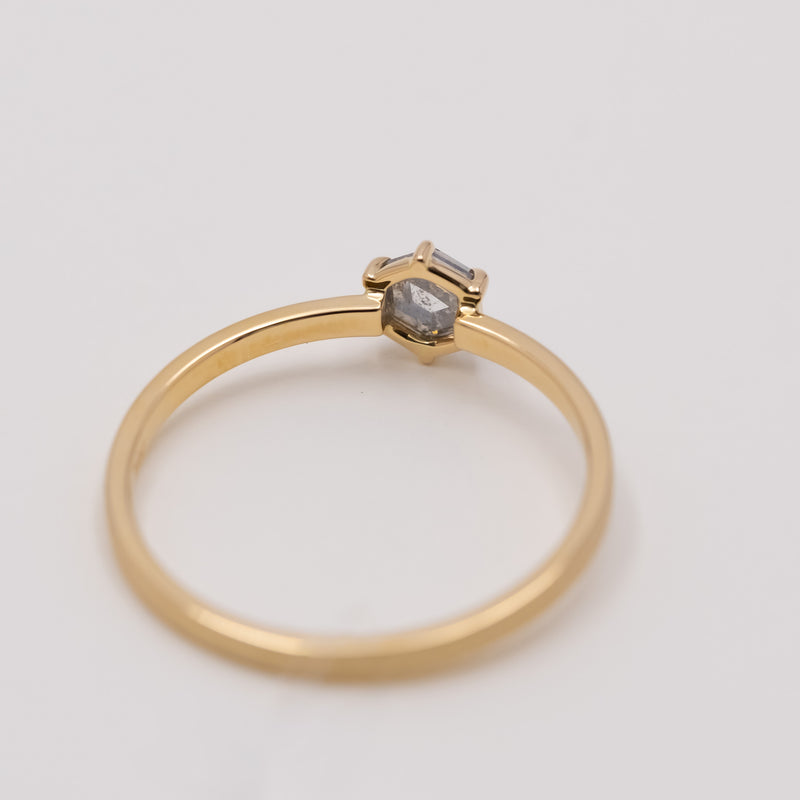 Stella hexagon diamond ring