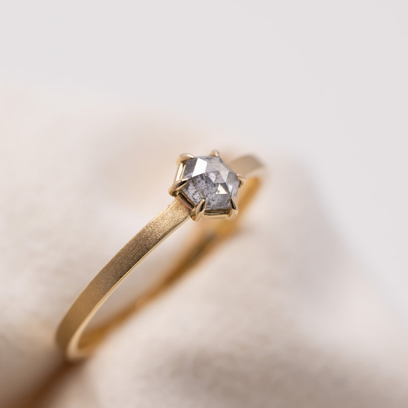 Stella hexagon diamond ring