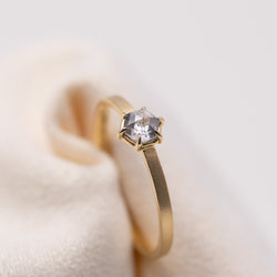 Stella hexagon diamond ring