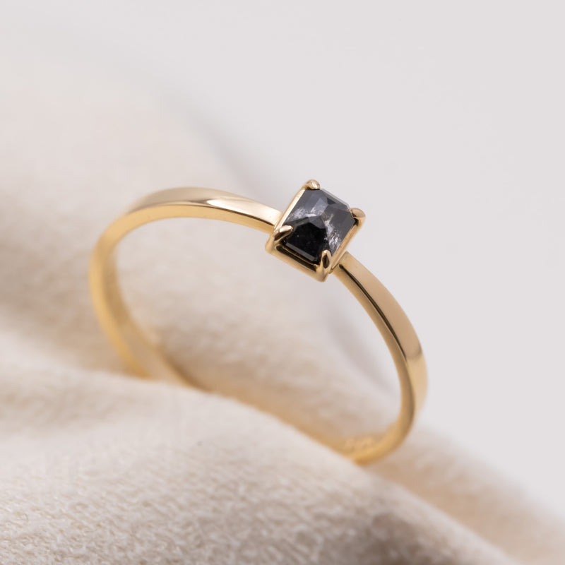 Black Butterfly Diamond Ring