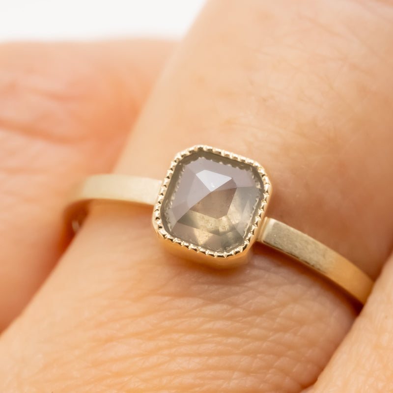 Fog Grey Diamond Ring