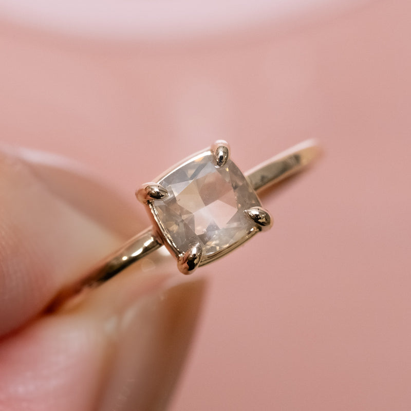 Champagne grey Diamond ring