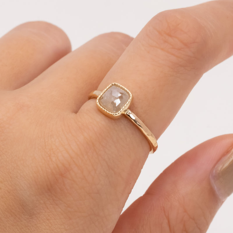 Peach Sand Diamond Ring